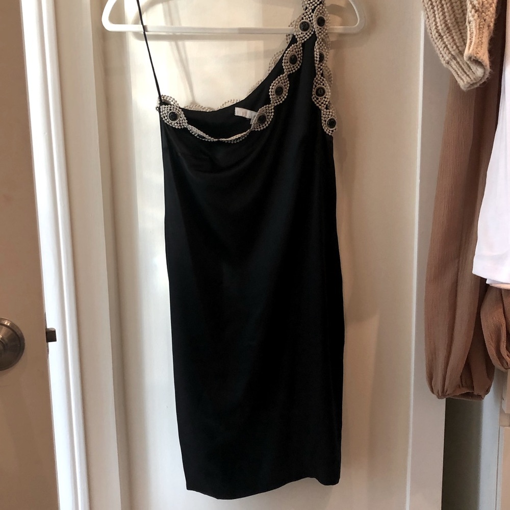 3.1 Phillip Lim One Shoulder Black Silk Dress